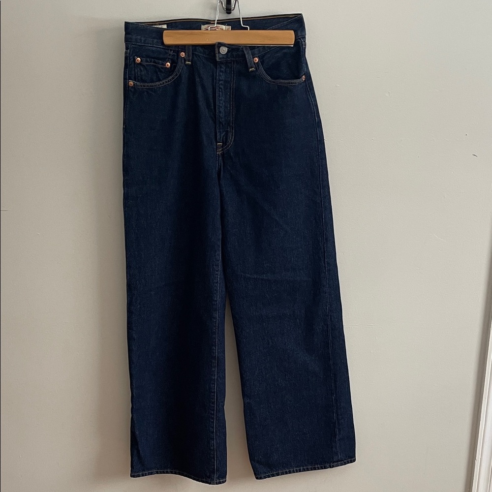 Levis Premium Ribcage Wide Leg Dark Jeans 29